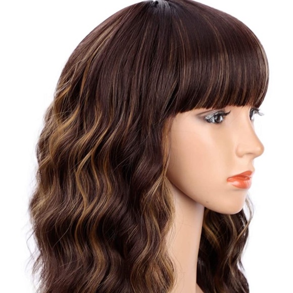 Highlight Dark Brown Wigs/ Bangs - Picture 2 of 6